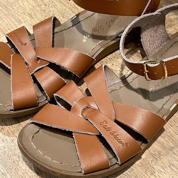 Salt Water Sandals by Hoy Other - The Original Salt Water Hook & Loop, Tan Brown, Kids Size 3